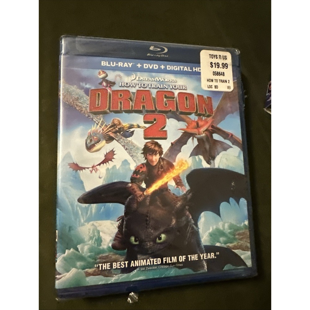 How to Train Your Dragon 2 Blu-ray DVD 2-Disc Set 2014 New Sealed PG D100301